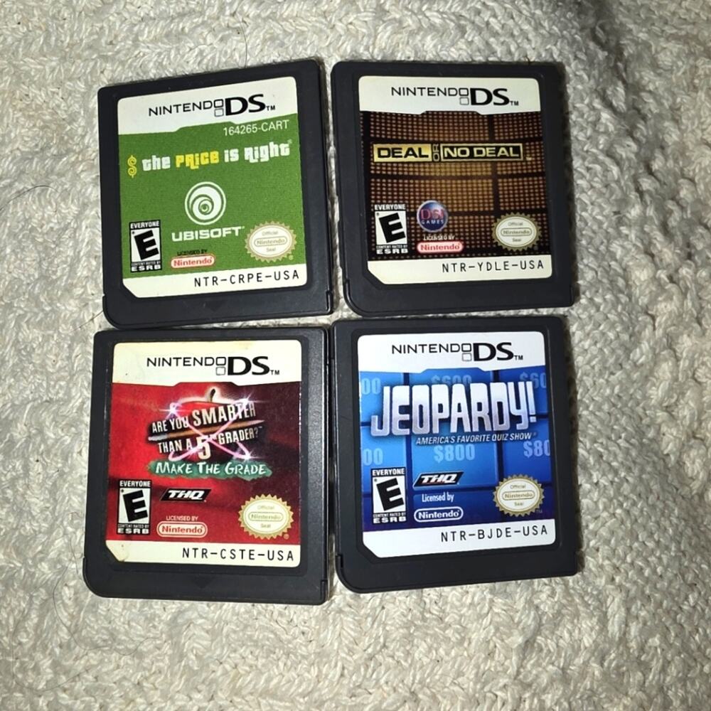 Nintendo DS Game Lot The Price Is Right Deal Or No Deal Jeopardy Are You Smarter